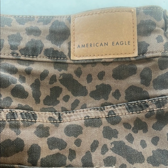 American Eagle Leopard Print Super Hi-Rise Jegging, - Picture 2 of 7